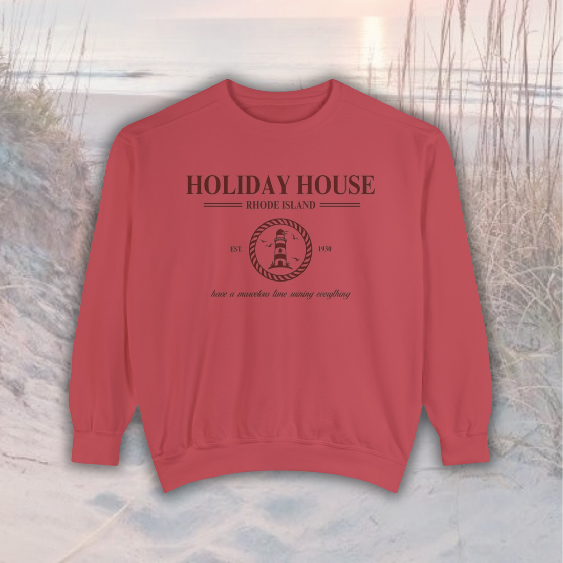 Holiday House Embroidered Crewneck