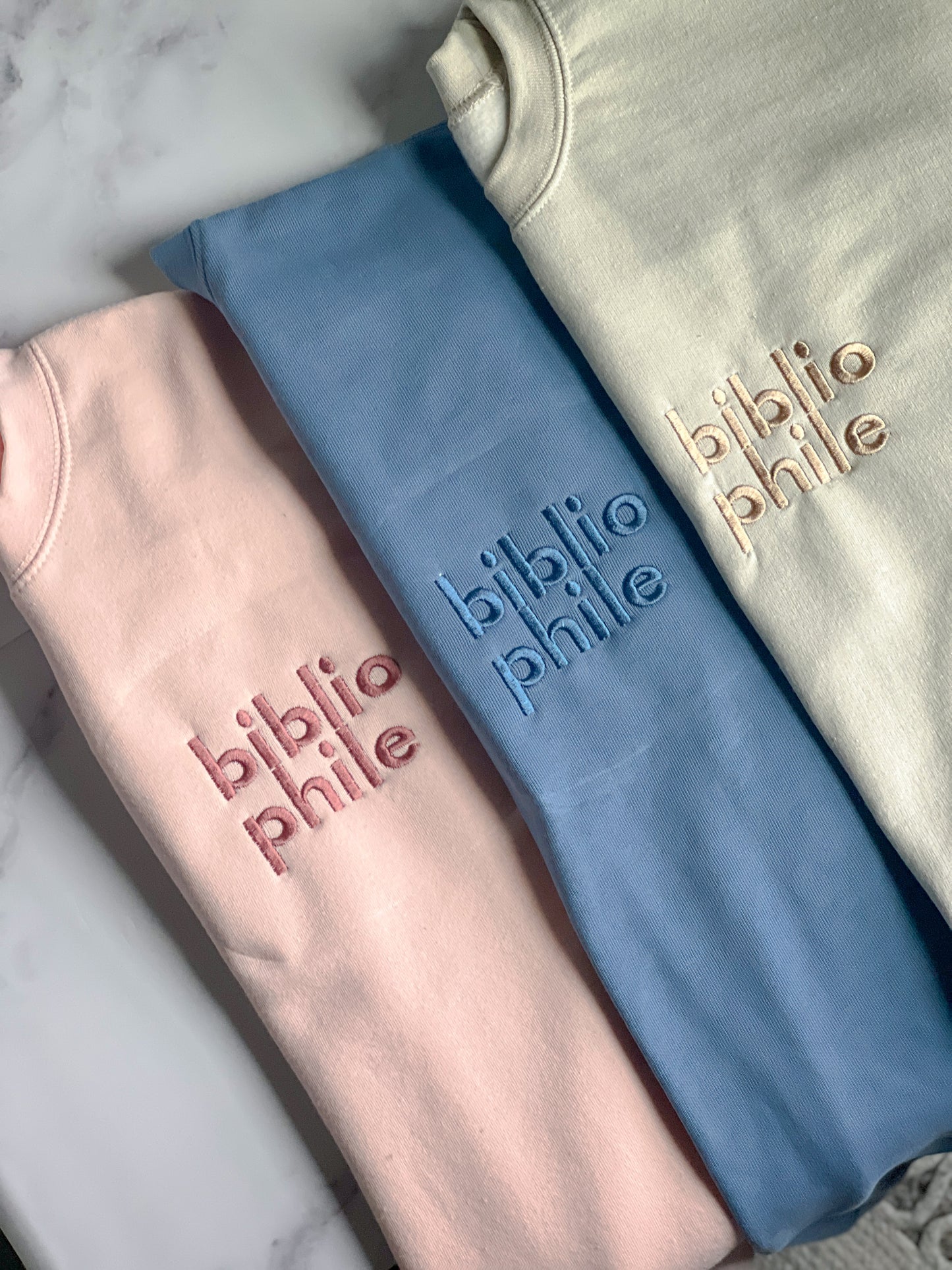 Bibliophile Embroidered Crewneck (Block Letter Edition)