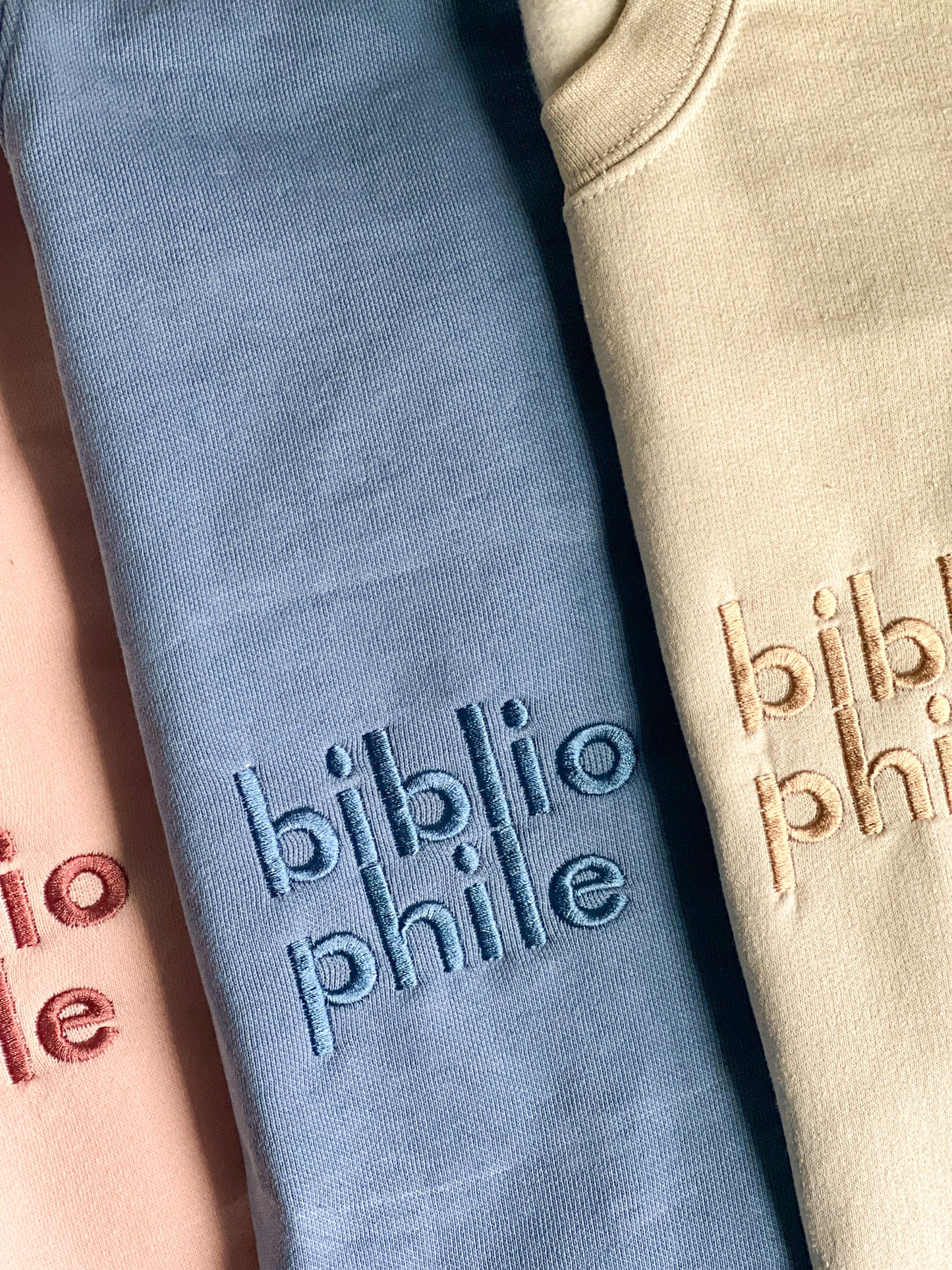 Bibliophile Embroidered Crewneck (Block Letter Edition)