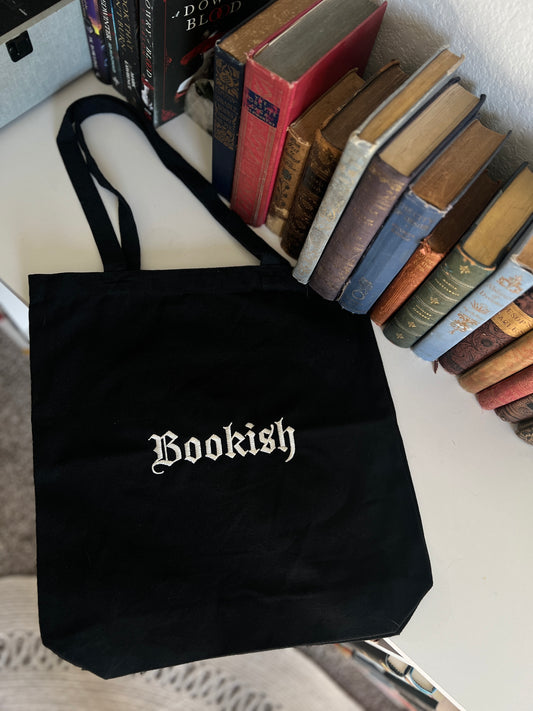 Bookish Embroidered Tote