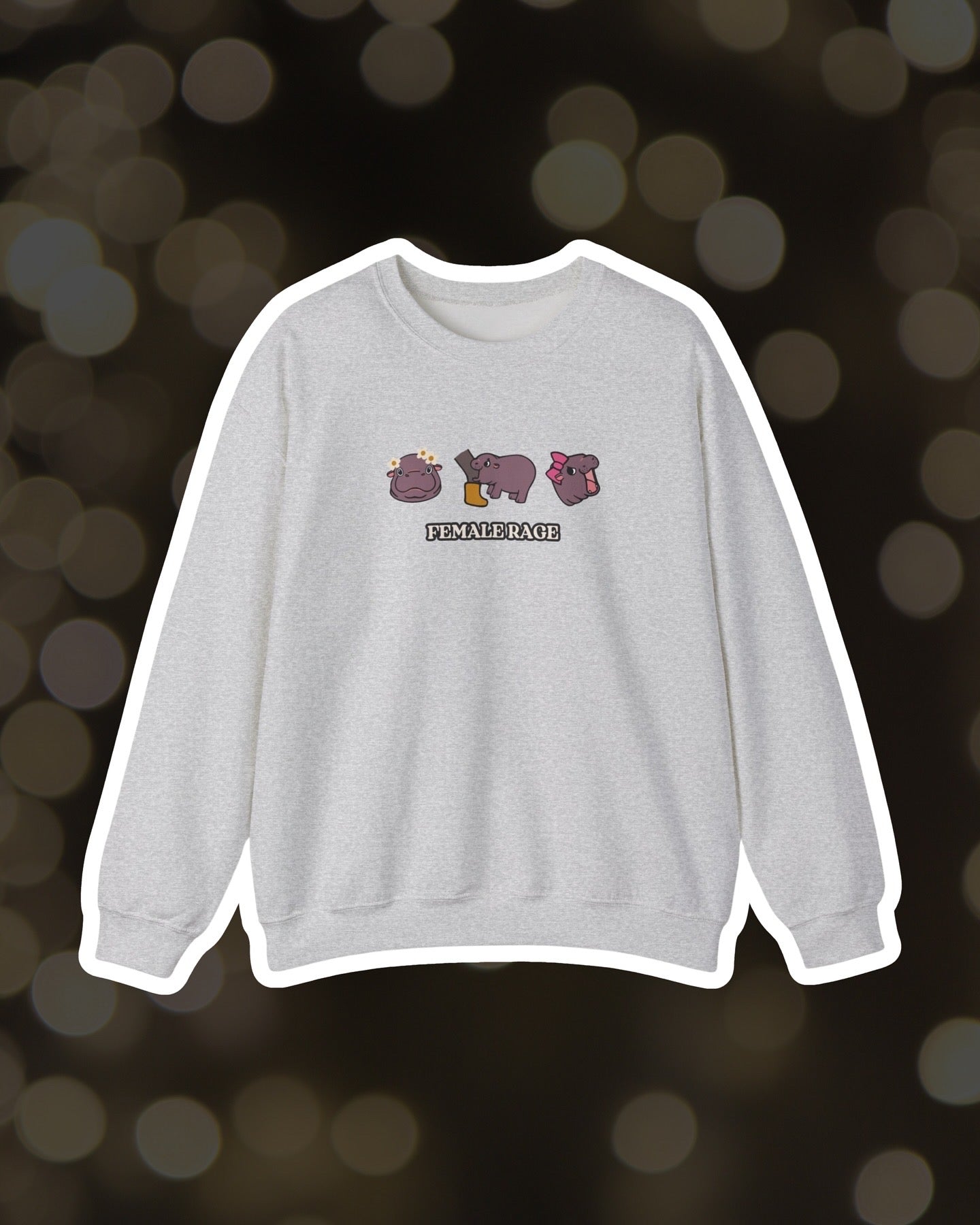 Moo Deng Embroidered Crewneck