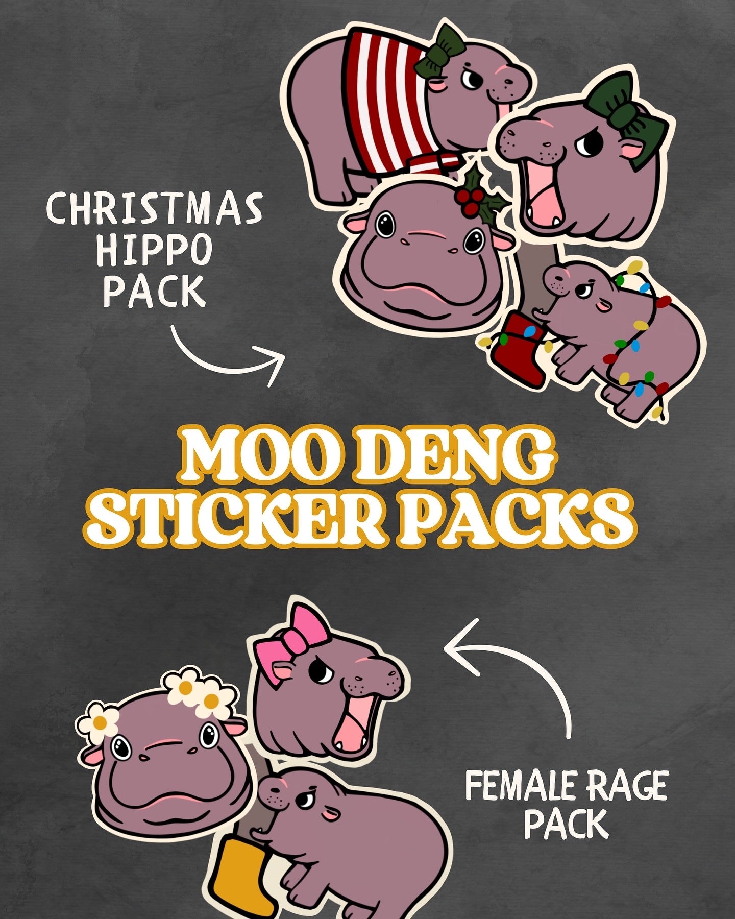 Moo Deng Sticker Packs