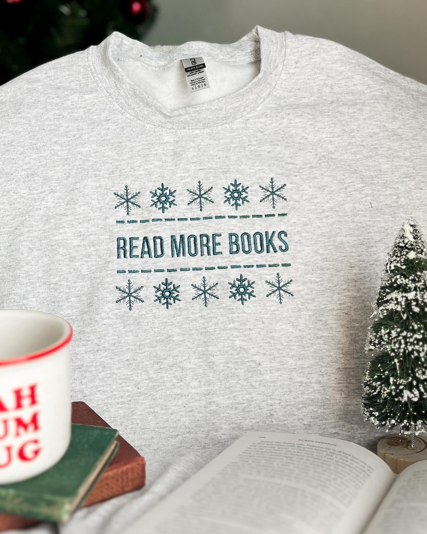 Snowy Read More Books Crewneck