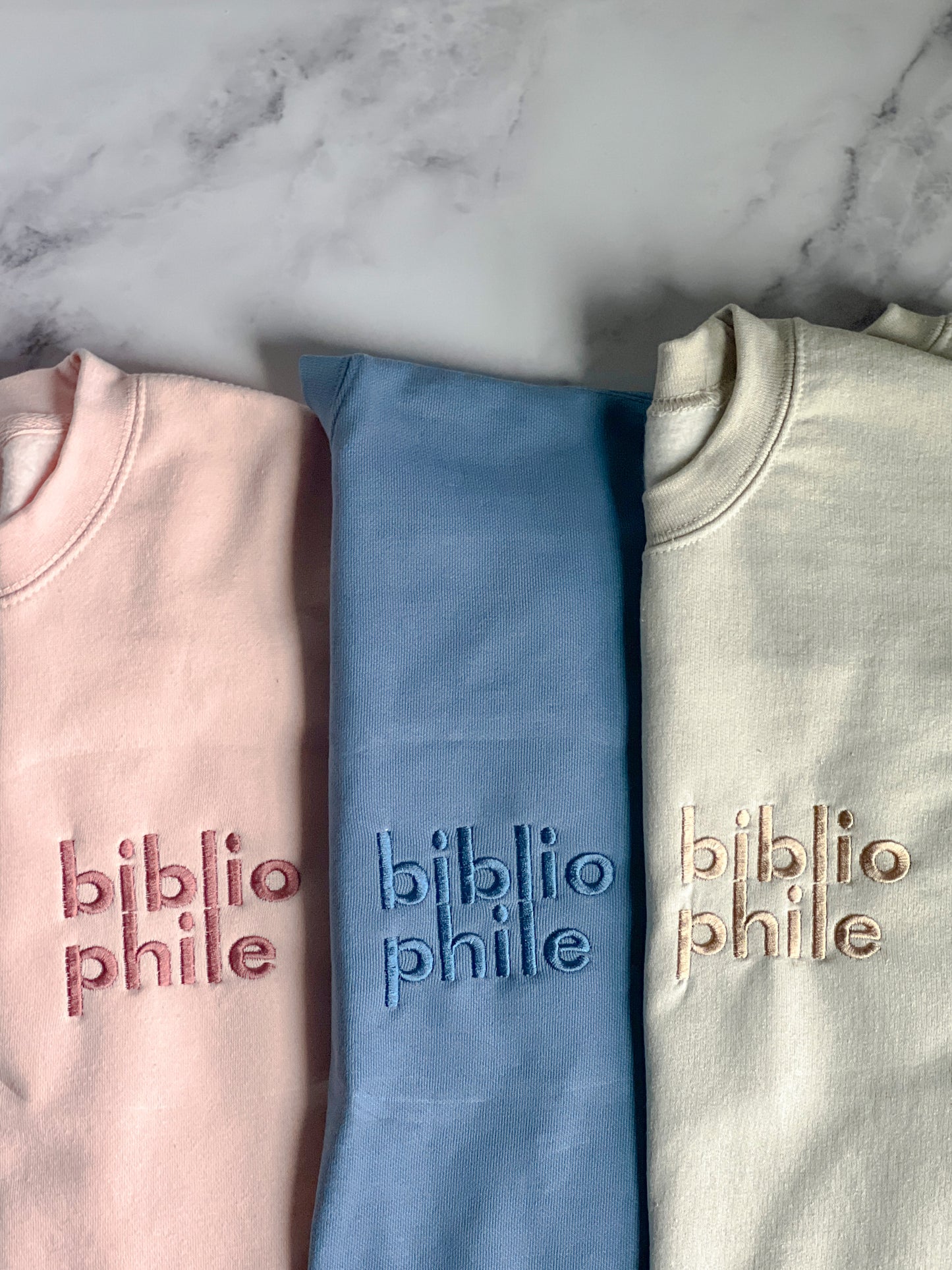 Bibliophile Embroidered Crewneck (Block Letter Edition)