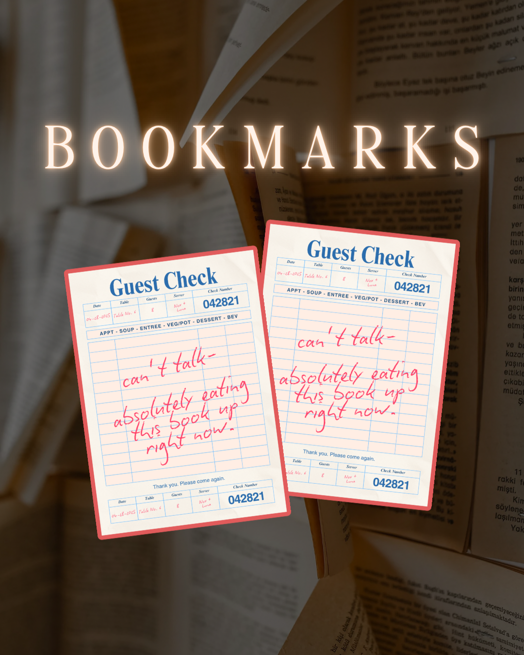 Guest Check Bookmark