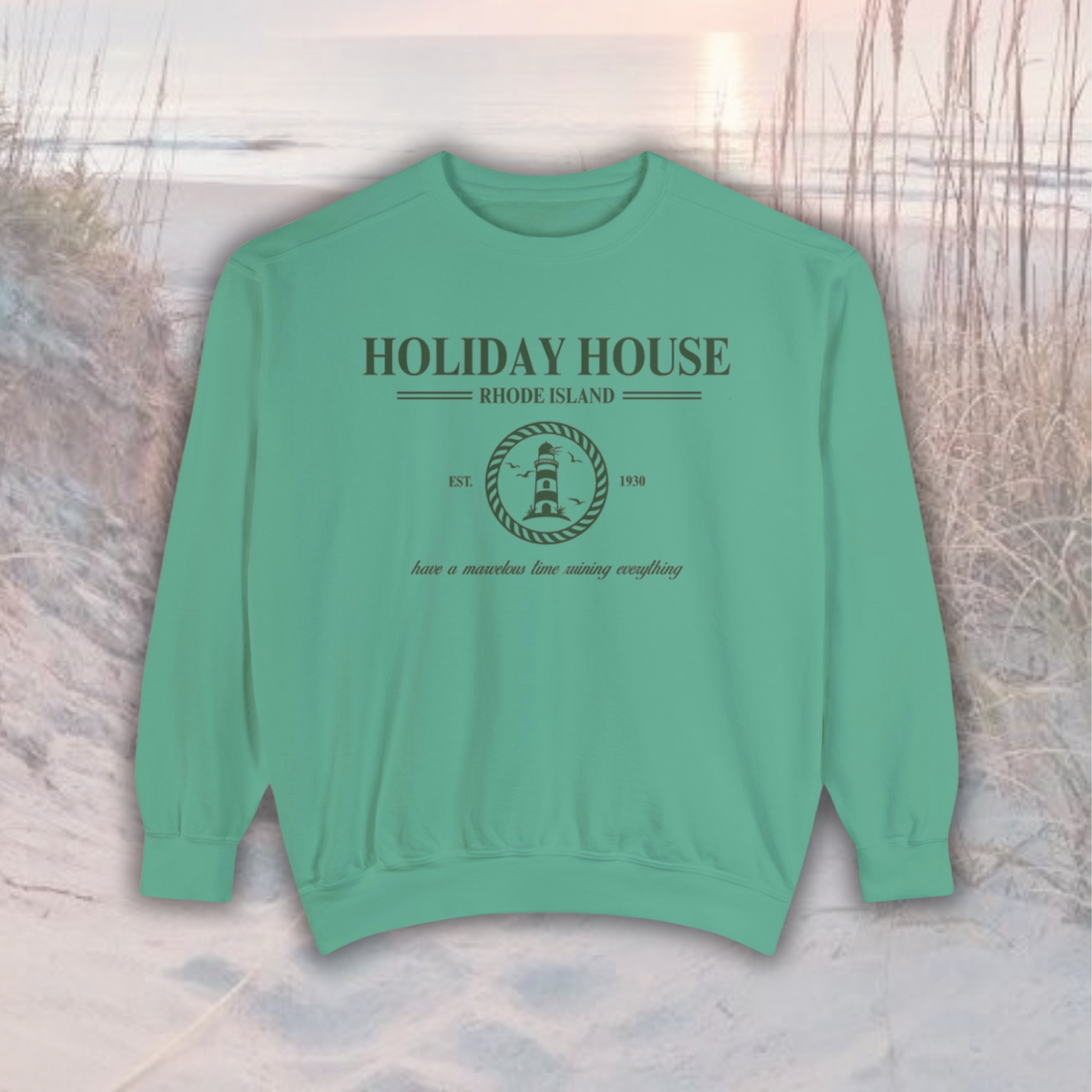 Holiday House Embroidered Crewneck