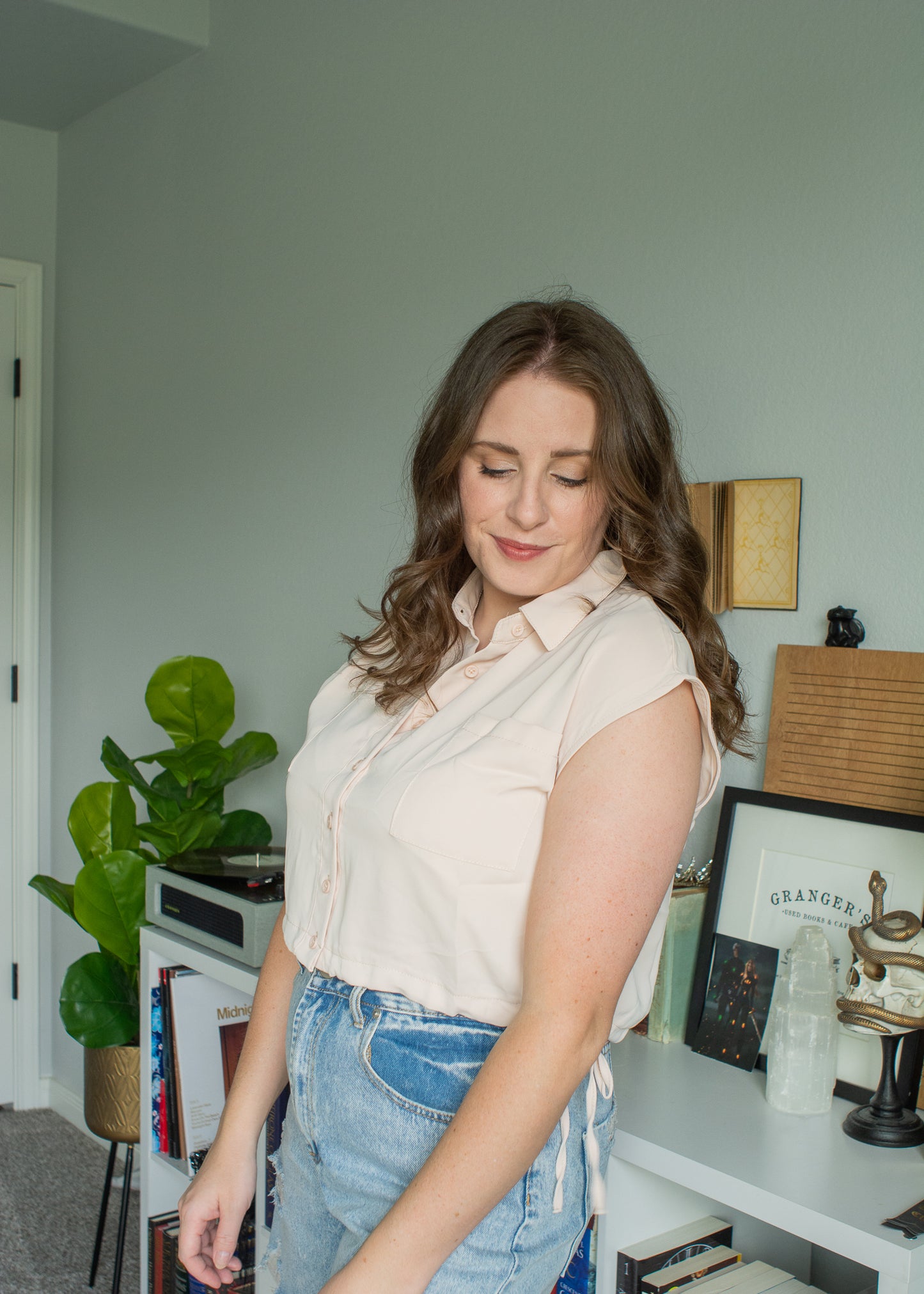 Spring Blush Crop Blouse