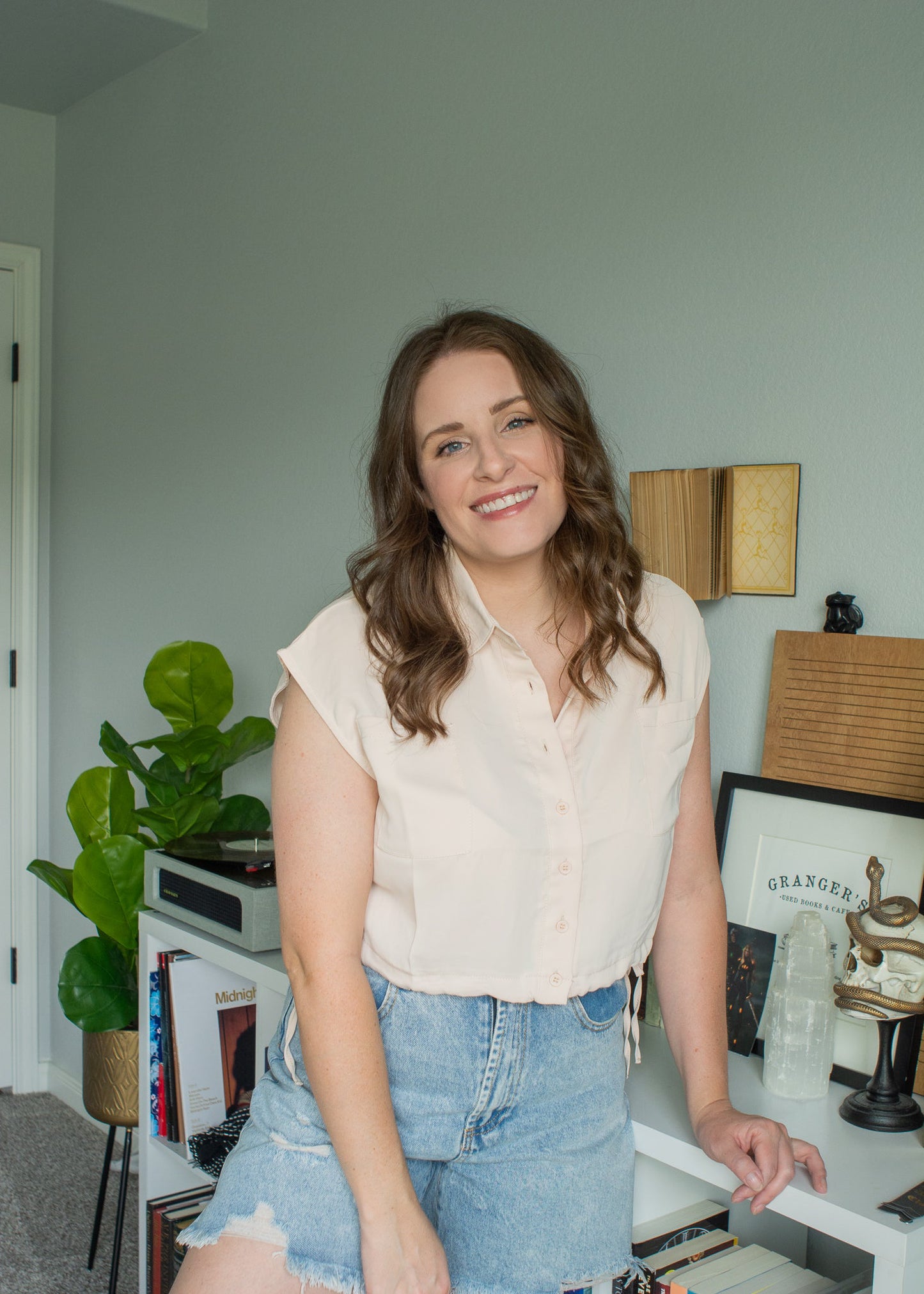 Spring Blush Crop Blouse