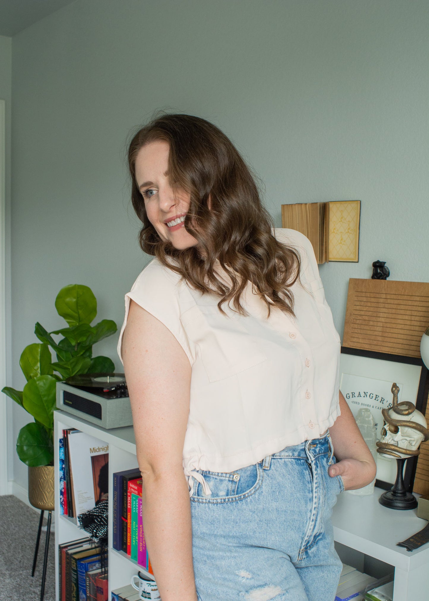 Spring Blush Crop Blouse