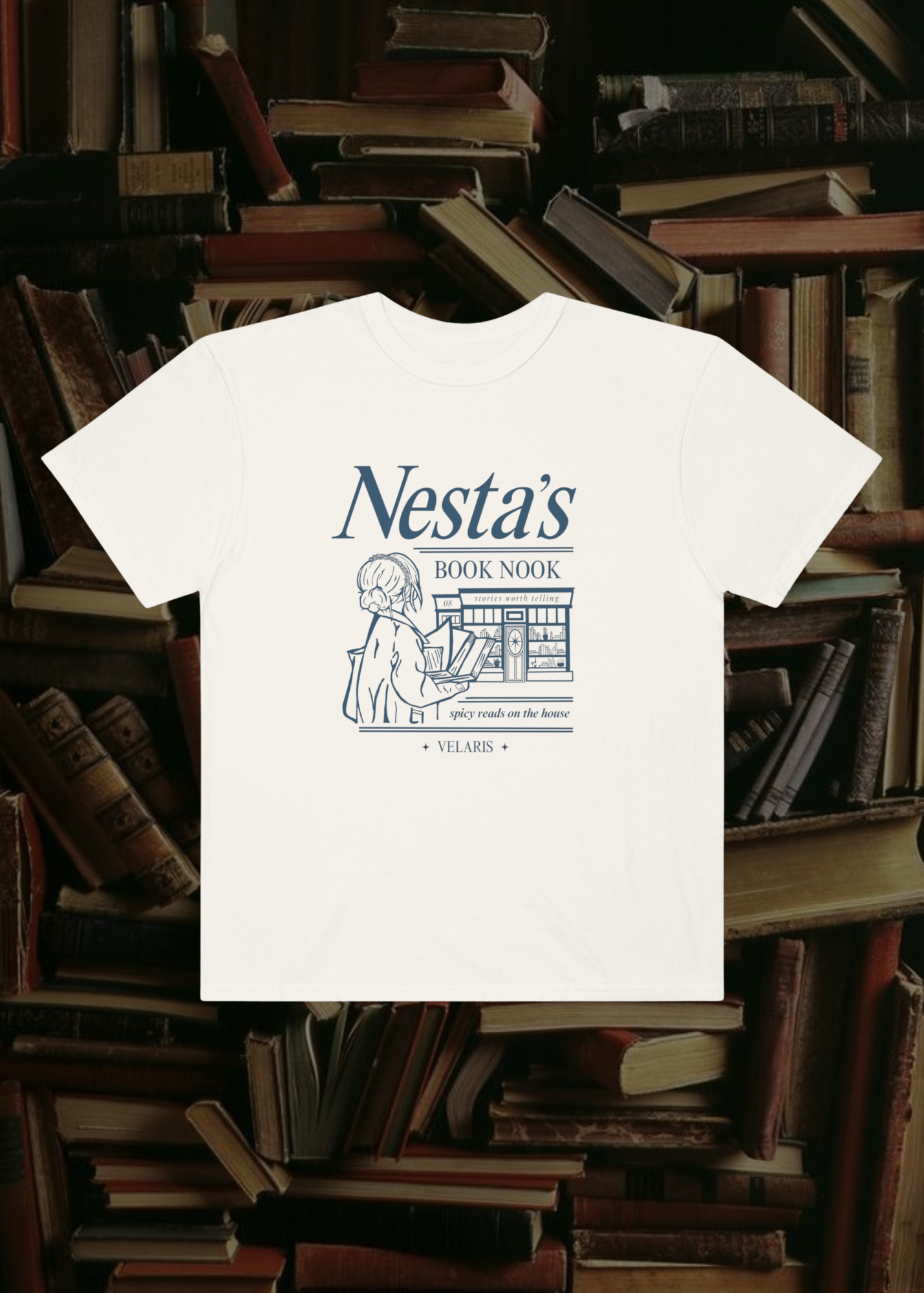 Nesta's Book Nook TEE *printed*