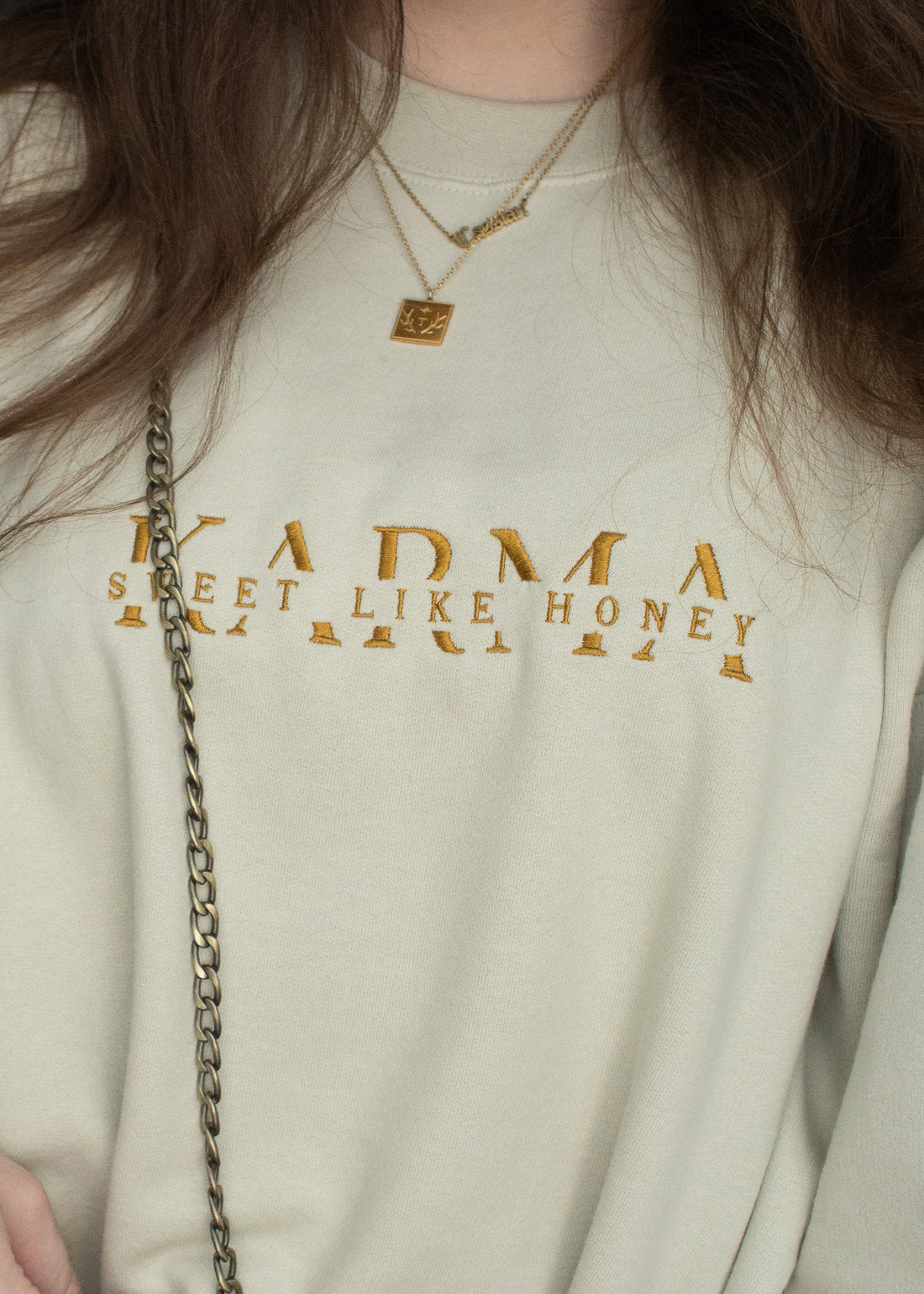 Karma Embroidered Crewneck