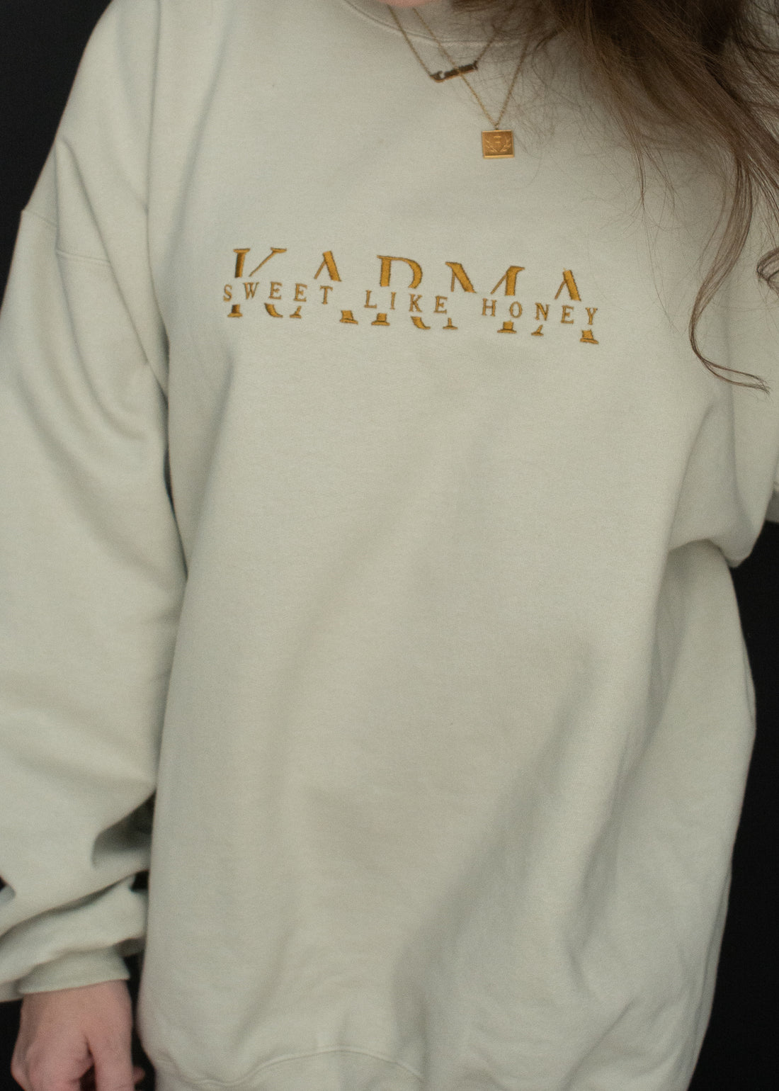 Karma Embroidered Crewneck