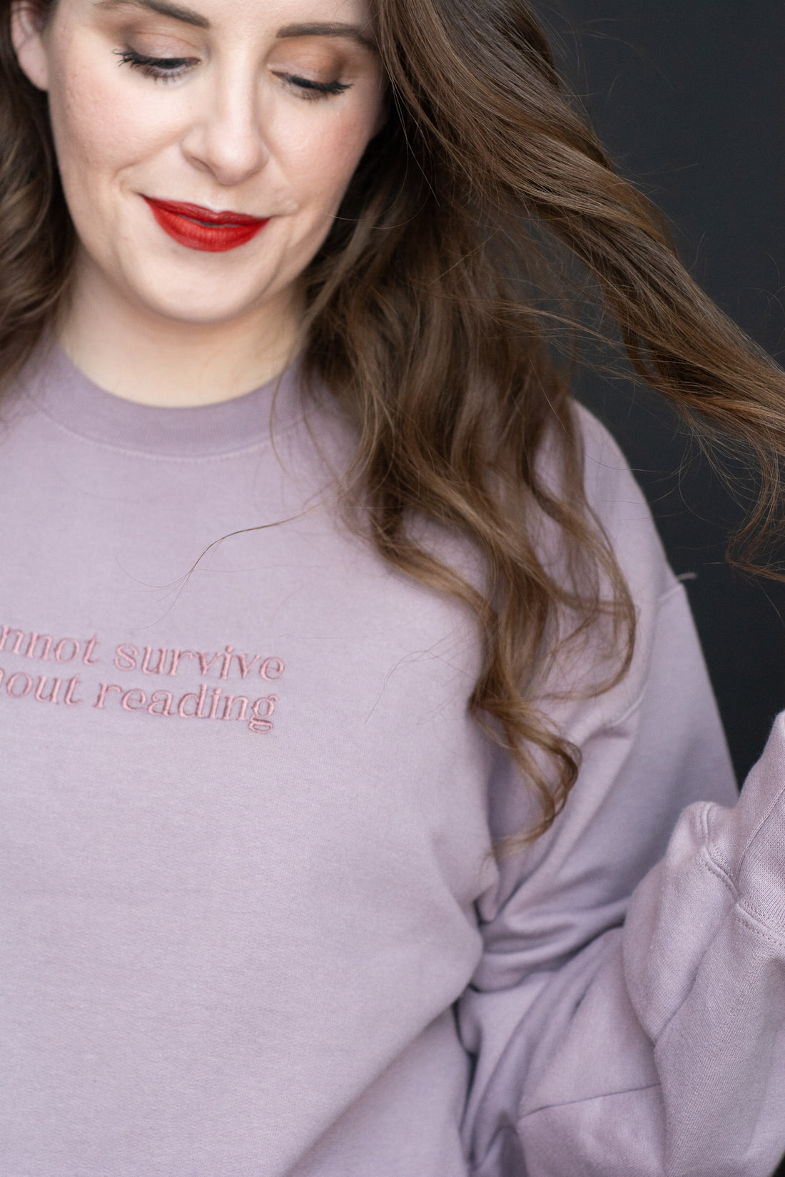 I Cannot Survive Without Reading Crewneck