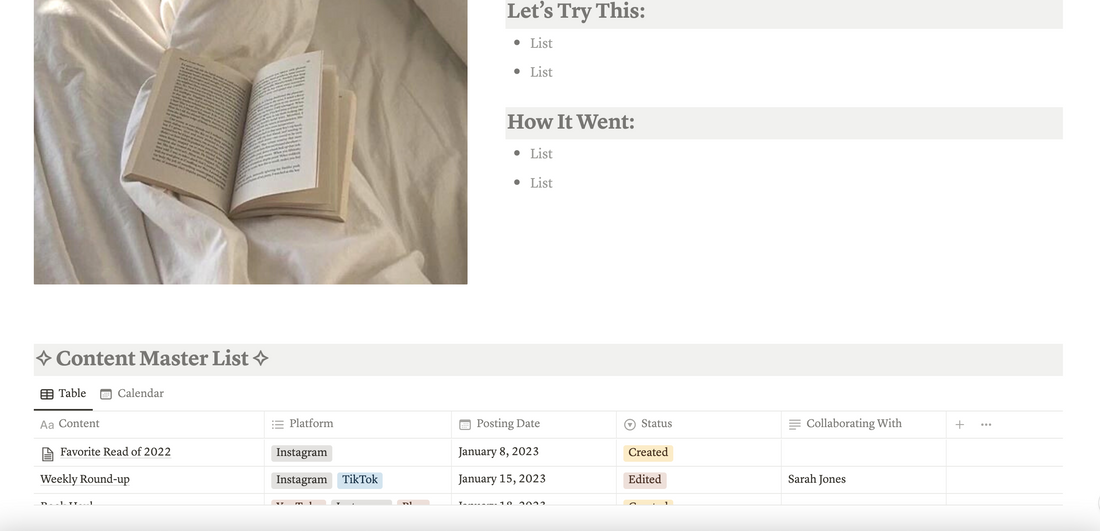 Light Academia Bookish Notion Template