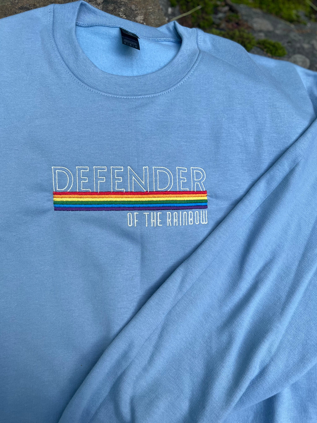 Defender of the Rainbow Embroidered Crewneck