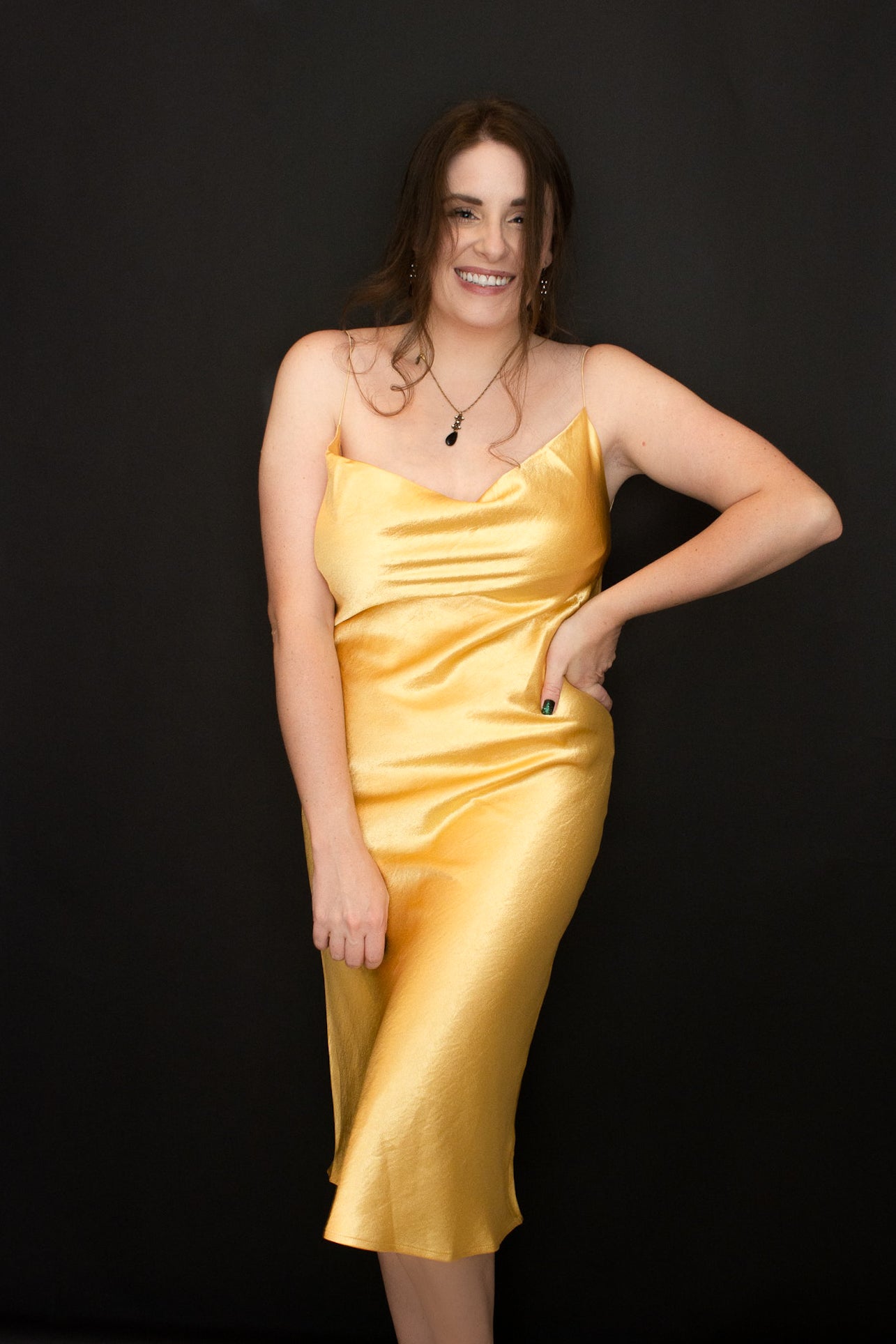 Golden Girl Slip Dress