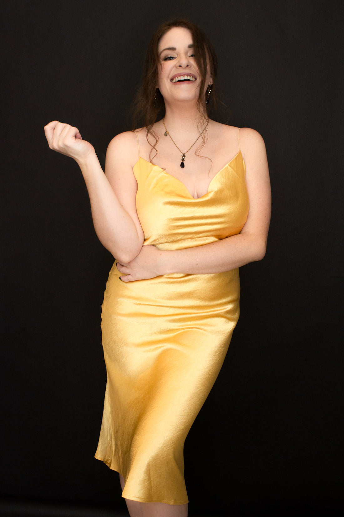 Golden Girl Slip Dress