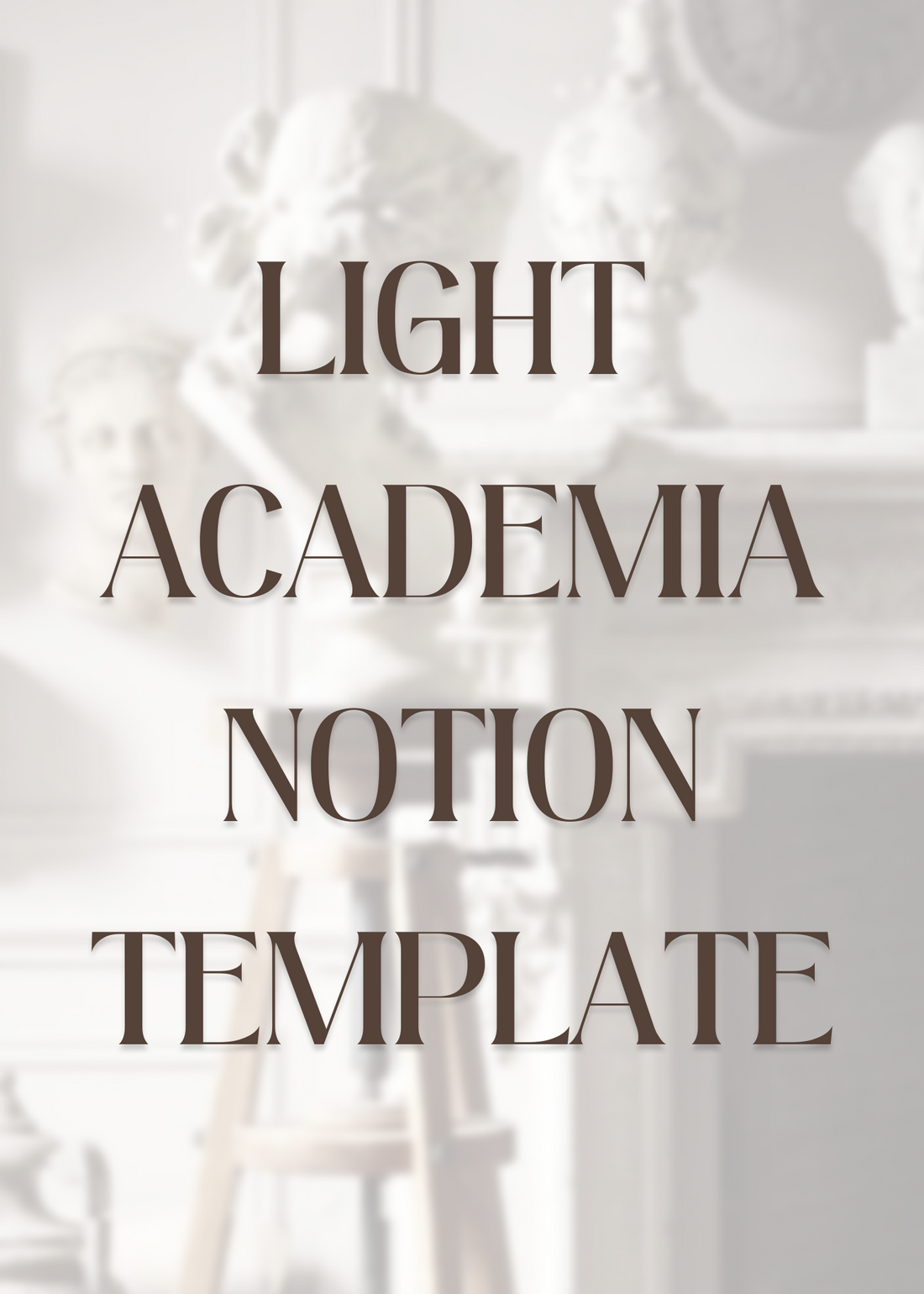 Light Academia Bookish Notion Template