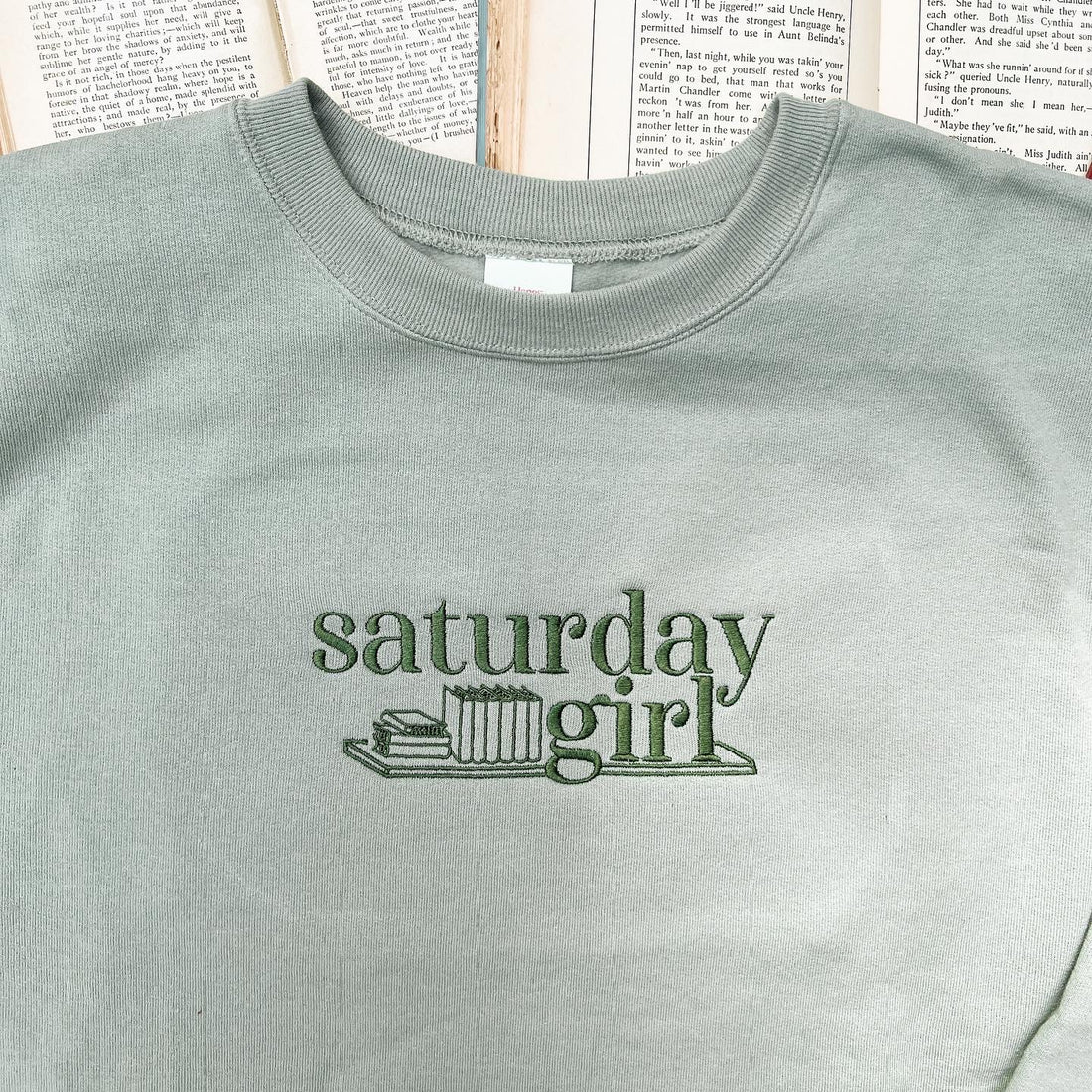 Saturday Girl Embroidered Crewneck
